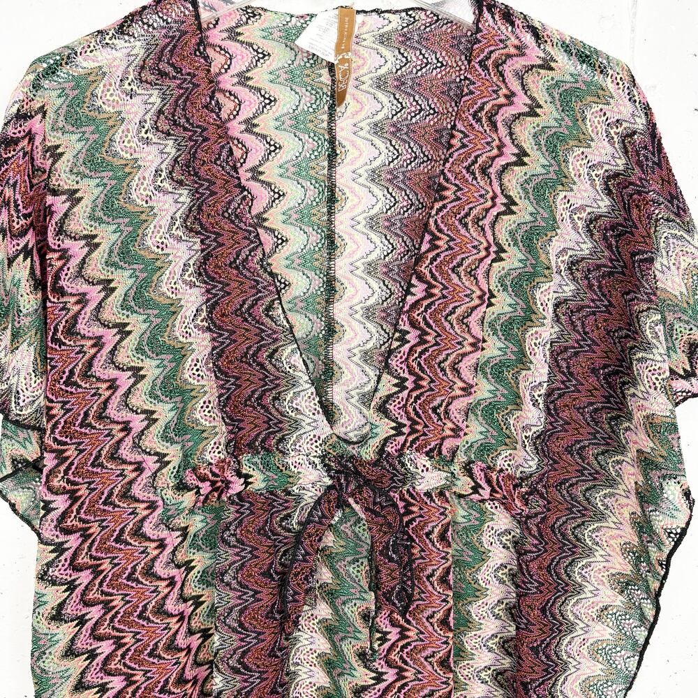 Becca by Rebecca Virtue Solstice Crochet Tunic Stripe Swim Cover Up Size XS - Picture 9 of 10